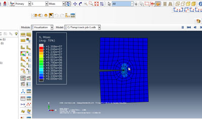 آموزش شبیه سازی رشد ترک در آباکوس